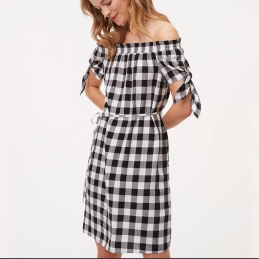 Loft tie off the shoulder dress